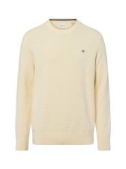 Gant Sweter z dzianiny Kobiety Bawełna żółty, XL. Żółte swetry nierozpinane damskie GANT, xl, bez wzorów, z bawełny, eleganckie, bez kołnierzyka, bez ramiączek. Za 479.95 zł.