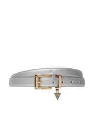 Guess Pasek Damski BW9256 P5325 Srebrny. Szare paski damskie Guess, z aplikacjami, ze skóry. Za 199.99 zł.