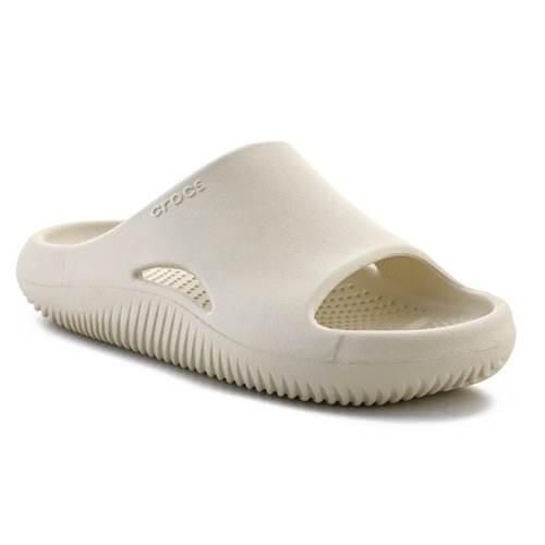 Klapki męskie Crocs Mellow Recovery Slide. Brązowe klapki męskie Crocs, bez wzorów, z jeansu, bez zapięcia. Za 252.10 zł.