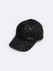 Czapka damska z daszkiem z monogramem czrana Luisa 906. Czarne czapki damskie BIG STAR, bez wzorów, retro. W wyprzedaży za 79.99 zł.