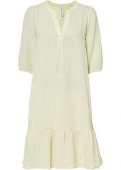 Sukienka muślinowa. Zielone sukienki damskie bonprix, bez wzorów, bez kołnierzyka, bez ramiączek. Za 137.99 zł.