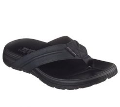 Męskie PATINO MARLEE Sandały Czarny. Czarne sandały męskie Skechers, bez wzorów, z materiału, wakacyjne, bez zapięcia. Za 390.00 zł.