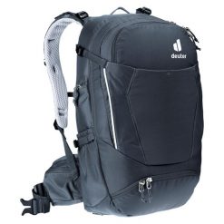 Plecak rowerowy Deuter Trans Alpine 24 - blk. Czarne plecaki męskie Deuter, bez wzorów, z materiału. Za 555.49 zł.