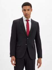BOSS marynarka garniturowa z nowej wełny - H-Harvey-MM-C-NF Mężczyźni Slim Fit czarny, 44. Czarne garnitury męskie Boss, m, bez wzorów, z wełny, bez kołnierzyka, bez ramiączek. Za 1,499.95 zł.