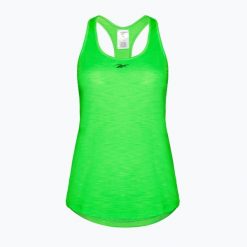 Koszulka Reebok Rbk-Chill Atletic Tank. Zielone bluzki damskie REEBOK FITNESS, bez wzorów, sportowe, bez kołnierzyka, bez ramiączek. Za 79.99 zł.
