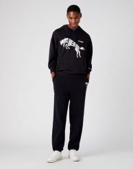 WRANGLER 75TH ANNI HOODIE MĘSKA BLUZA KAPTUR LOGO NADRUK BLACK BEAUTY W645HTZ13 112146187. Czarne bluzy męskie Wrangler, l, bez wzorów, z kapturem. Za 159.99 zł.