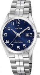 Zegarek Festina Zegarek męski Festina F20437-3 srebrny. Szare zegarki męskie Festina, bez wzorów, srebrne. Za 330.99 zł.