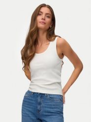 Vero Moda Top Chole 10344951 Biały Regular Fit. Białe topy damskie Vero Moda, l, bez wzorów, z bawełny, bez kołnierzyka, bez ramiączek. Za 69.99 zł.