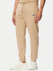 HUGO Spodnie dresowe Napin 50522372 Beżowy Regular Fit. Brązowe spodnie sportowe męskie Hugo, m, bez wzorów, z bawełny. Za 449.99 zł.