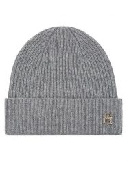 Tommy Hilfiger Czapka Cashmere Chic Beanie AW0AW15321 Szary. Szare czapki damskie Tommy Hilfiger, na zimę, bez wzorów, z kaszmiru. Za 379.99 zł.