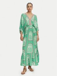 LOLA CASADEMUNT Sukienka letnia LS2616049 Zielony jasny Relaxed Fit. Zielone sukienki damskie LOLA CASADEMUNT, na lato, xl, bez wzorów, z wiskozy, bez kołnierzyka, bez ramiączek. Za 459.99 zł.