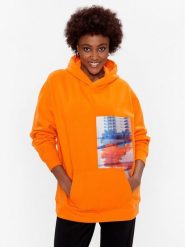 Calvin Klein Jeans Bluza J20J221153 Pomarańczowy Oversize. Brązowe bluzy damskie Calvin Klein Jeans, l, bez wzorów, z bawełny, bez ramiączek, bez kaptura. Za 599.99 zł.