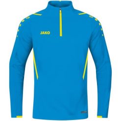 Bluza dresowa zapinana na zamek błyskawiczny Jako Challenge. Niebieskie bluzy damskie Jako, na zimę, bez wzorów, z dresówki, bez ramiączek, bez kaptura. Za 210.75 zł.