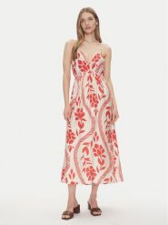 ONLY Sukienka letnia Catja 15347529 Czerwony Regular Fit. Czerwone sukienki damskie ONLY, na lato, xs, bez wzorów, bez kołnierzyka, bez ramiączek. Za 149.99 zł.