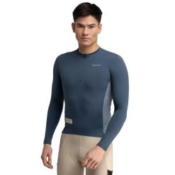 Męska koszulka rowerowa gravel z długim rękawem Kolarstwo Siroko GM3 Karakór. Niebieskie bluzy męskie SIROKO, m, bez wzorów, z materiału, sportowe, bez ramiączek, bez kaptura. Za 338.00 zł.