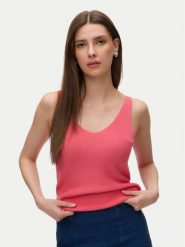 Vero Moda Top New Lex Sun 10281877 Koralowy Regular Fit. Pomarańczowe topy damskie Vero Moda, s, bez wzorów, z wiskozy, bez kołnierzyka, bez ramiączek. Za 99.99 zł.