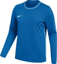 Koszulka damska Nike Dri-Fit Park 26 Crew Top niebieska HM7167 463 L. Niebieskie bluzki damskie Nike, l, bez wzorów, bez kołnierzyka, bez ramiączek. Za 117.71 zł.