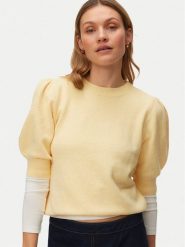 Vero Moda Sweter Doffy 10278313 Żółty Regular Fit. Żółte swetry nierozpinane damskie Vero Moda, xs, bez wzorów, z syntetyku, bez kołnierzyka, bez ramiączek. Za 109.99 zł.