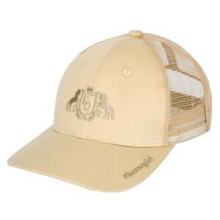 Czapka baseballowa jeździecka damska EQUESTRIAN QUEEN Juliana 26SS. Brązowe czapki damskie EQUESTRIAN QUEEN, bez wzorów, z bawełny, eleganckie. Za 88.99 zł.