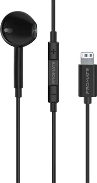 Promate MonoPod Ergonomic Mono MFI Certified In-Ear Wired Earphones Lightning / 1.3m. Słuchawki dokanałowe Promate. Za 111.79 zł.