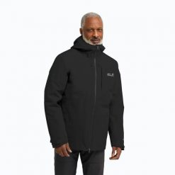 Kurtka 3w1 męska Jack Wolfskin Icecape 3In1 Down Rds. Czarne kurtki męskie Jack Wolfskin, l, bez wzorów, z materiału, bez kaptura. Za 1,994.10 zł.