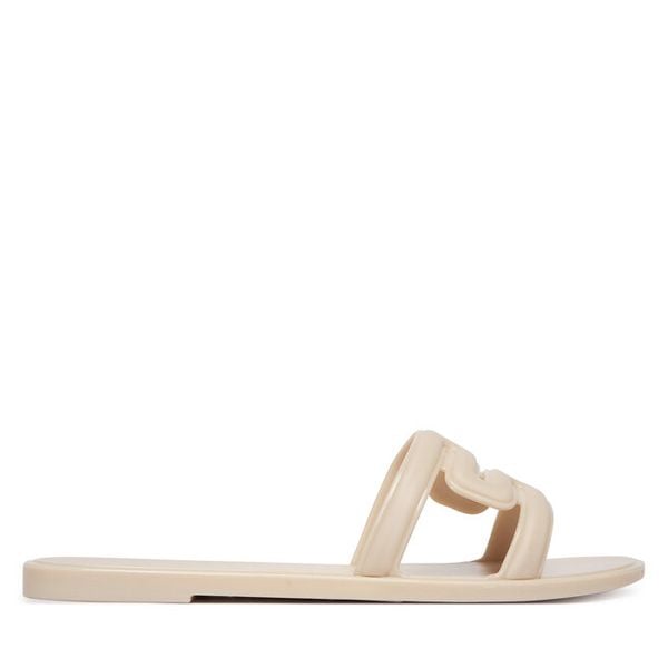 Klapki Melissa. Brązowe klapki damskie Melissa, bez wzorów, bez obcasa, bez zapięcia. Za 224.99 zł.