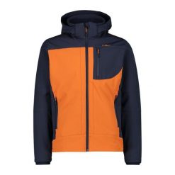 Kurtka męska turystyczna CMP 3A01787N. Brązowe kurtki męskie CMP, l, bez wzorów, z softshellu, z kapturem, trekkingowe. Za 404.70 zł.