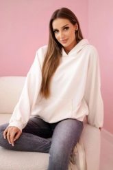 Bluza z kapturem masełko jasno beżowa. Brązowe bluzy damskie KESI, l, bez wzorów, z elastanu, eleganckie, bez ramiączek, z kapturem. Za 204.91 zł.