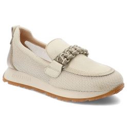 Beżowe Półbuty Hispanitas Modne Wsuwane Obuwie Damskie. Brązowe półbuty damskie Hispanitas, bez wzorów, ze skóry, eleganckie, bez obcasa, bez zapięcia. Za 599.00 zł.