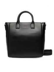 Tommy Hilfiger Torebka AW0AW17971 Czarny. Czarne shopperki damskie Tommy Hilfiger, bez wzorów, ze skóry, bez dodatków. Za 449.99 zł.