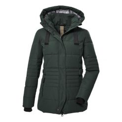 Damska pikowana kurtka z kapturem Killtec GW 25. Niebieskie kurtki sportowe damskie GIGA DX, na zimę, s, bez wzorów, z dzianiny, bez ramiączek, z kapturem, trekkingowe. Za 748.15 zł.