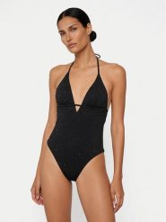 Guess Strój kąpielowy E6GJ36 MC040 Czarny. Czarne stroje kąpielowe damskie Guess, l, z aplikacjami, z syntetyku. Za 564.99 zł.