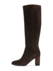 Guess Kozaki 184492 Brązowy. Brązowe kozaki damskie Guess, z aplikacjami, bez obcasa, na słupku, bez zapięcia. Za 674.99 zł.
