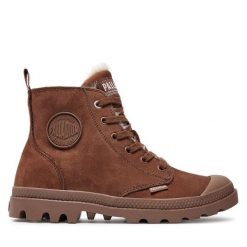 Trapery Palladium. Brązowe trapery damskie Palladium, bez zapięcia. Za 579.99 zł.