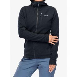 Bluza polarowa damska Rab Capacitor Hoody. Czarne bluzy damskie RAB, xs, bez wzorów, z polaru, bez ramiączek, bez kaptura. Za 350.99 zł.