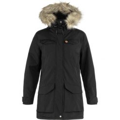 Płaszcz damski Fjallraven Nuuk Parka. Czarne parki damskie Fjällräven, m, bez wzorów, z futra, bez kołnierzyka, bez kaptura. Za 1,902.99 zł.