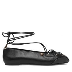 Baleriny Liu Jo. Czarne balerinki damskie Liu Jo, bez wzorów, bez obcasa, bez zapięcia. Za 659.99 zł.