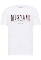 Męski T-Shirt Mustang Style Alex General White 1018007 2045. Białe t-shirty męskie Mustang, m, bez wzorów, bez kołnierzyka, bez ramiączek. Za 79.99 zł.