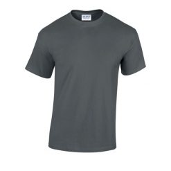 Ciężka Bawełniana Koszulka Unisex Dla Dorosłych. Brązowe bluzki damskie GILDAN, xl, bez wzorów, z bawełny, sportowe, bez kołnierzyka, bez ramiączek. Za 37.99 zł.