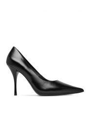 Eva Minge Szpilki EO-LT6157-1-4 Czarny. Czarne szpilki damskie Eva Minge, bez wzorów, ze skóry, bez obcasa, na szpilce, bez zapięcia. Za 379.99 zł.