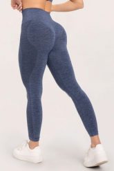 Legginsy fitness damskie Gym Glamour seamless. Niebieskie legginsy damskie GYM GLAMOUR, bez wzorów, z materiału. Za 169.99 zł.