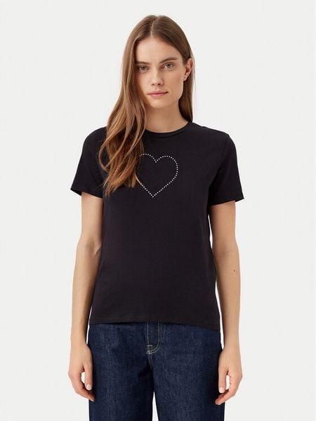 ONLY T-Shirt Ariana 15343771 Czarny Regular Fit. Czarne t-shirty damskie ONLY, xs, bez wzorów, z bawełny, bez kołnierzyka, bez ramiączek. Za 29.99 zł.