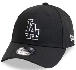 Czapka z daszkiem New Era MLB Los Angeles Dodgers. Czarne czapki damskie New Era, bez wzorów, z bawełny, eleganckie. Za 126.50 zł.