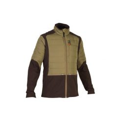 Kurtka myśliwska SG500 HYBRID. Brązowe kurtki męskie SOLOGNAC, xs, bez wzorów, z elastanu, bez kaptura. Za 149.99 zł.