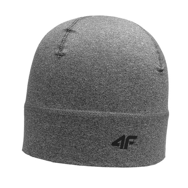 Czapka AW23AFCAU055. Szare czapki damskie 4F, bez wzorów. Za 81.99 zł.