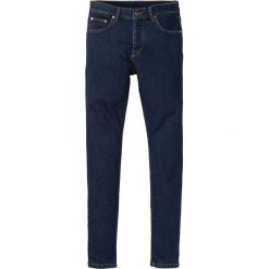 Dżinsy "komfort-stretch" Skinny Fit Straight bonprix ciemnoniebieski "stone used". Niebieskie jeansy męskie bonprix, z jeansu. Za 44.99 zł.