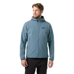 Kurtka turystyczna Helly Hansen Cascade Shield. Niebieskie kurtki sportowe męskie Helly Hansen, na zimę, m, bez wzorów, bez kaptura, narciarskie. Za 723.50 zł.