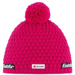 Czapka dla dorosłych Trail Pompon MU SKA. Czerwone czapki damskie Eisbar, na zimę, bez wzorów, z poliesteru. Za 259.90 zł.