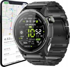Smartwatch Wenom Smartwatch Męski Zegarek Czarny Zaawansowane Funkcje GPS PRO Zdrowie Sport. Czarne zegarki męskie Wenom, bez wzorów. Za 299.00 zł.