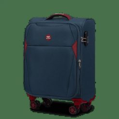 Walizka miękka kabinowa DIPPER Wings 20" BLUE. Niebieskie walizki damskie Wings, bez wzorów, z materiału, małe. Za 160.93 zł.